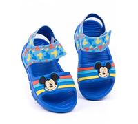 Disney Mickey Mouse Sandalias Niños Niños Pequeños | Deslizadores de personajes animados para niñas con correa de apoyo | Zapatos azules de verano