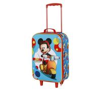 Disney Mickey Mouse Scooter-Maleta Trolley Soft 3D, Azul, 17 x 33 x 52 cm, Capacidad 26 L