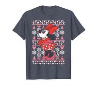 Disney Mickey Mouse Season's Greetings Navidad Camiseta, Hombre, Azul Jaspeado, 6XL