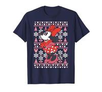 Disney Mickey Mouse Season's Greetings Navidad Camiseta, Hombre, Azul Marino, 6XL
