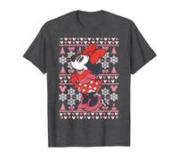 Disney Mickey Mouse Season's Greetings Navidad Camiseta, Hombre, Jaspeado Oscuro, 4XL