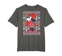 Disney Mickey Mouse Season's Greetings Navidad Camiseta, Hombre tallas grandes, Asfalto, 6X Alto