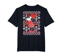 Disney Mickey Mouse Season's Greetings Navidad Camiseta, Hombre tallas grandes, Negro, 6X Alto