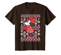 Disney Mickey Mouse Season's Greetings Navidad Camiseta, Niños, Marrón, 6 años