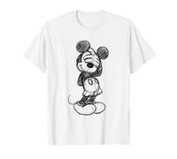 Disney Mickey Mouse Shy Sketch in Black Camiseta
