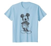 Disney Mickey Mouse Sketch Camiseta, Niños, Azul Bebé, 8 años