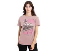 mandarin creative ltd Mickey Mouse Snowtown Ski Ladies T Shirt, Pink Camiseta, Rosa, XXL para Mujer