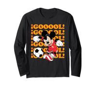 Disney Mickey Mouse Soccer "GOOOOL!" Red Team Sports Goal Manga Larga