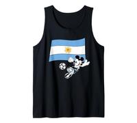 Disney Mickey Mouse Soccer Player Argentina Flag Sports Team Camiseta sin Mangas