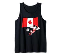 Disney Mickey Mouse Soccer Player Canada Flag Sports Team Camiseta sin Mangas