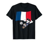 Disney Mickey Mouse Soccer Player France Flag Sports Team Camiseta