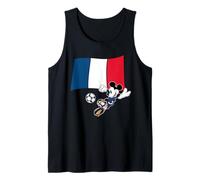 Disney Mickey Mouse Soccer Player France Flag Sports Team Camiseta sin Mangas