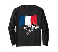 Disney Mickey Mouse Soccer Player France Flag Sports Team Manga Larga