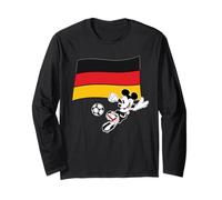 Disney Mickey Mouse Soccer Player Germany Flag Sports Team Manga Larga