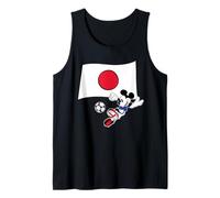 Disney Mickey Mouse Soccer Player Japan Flag Sports Team Camiseta sin Mangas