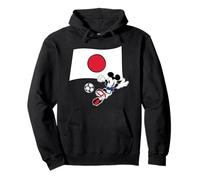 Disney Mickey Mouse Soccer Player Japan Flag Sports Team Sudadera con Capucha