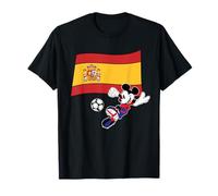 Disney Mickey Mouse Soccer Player Spain Flag Sports Team Camiseta