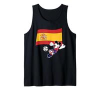 Disney Mickey Mouse Soccer Player Spain Flag Sports Team Camiseta sin Mangas