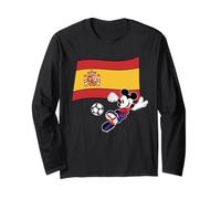 Disney Mickey Mouse Soccer Player Spain Flag Sports Team Manga Larga