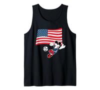 Disney Mickey Mouse Soccer Player USA Flag Sports Team Camiseta sin Mangas