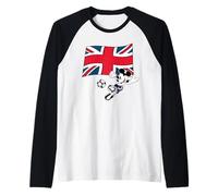 Disney Mickey Mouse Soccer United Kingdom Flag Sports Team Camiseta Manga Raglan
