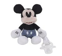 Disney Mickey Mouse - Soporte para chupete de peluche blanco, azul y negro