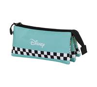 Disney Mickey Mouse Squares-Portatodo Triple FAN 2.0, Azul, 23 x 11 cm