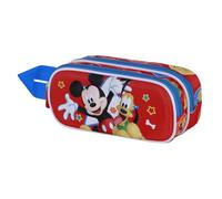 Disney Estuche portatodo Mickey Mouse Star 3D doble Multicolor 22 x 10 cm