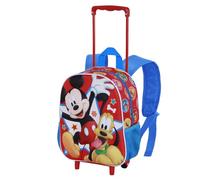 Disney Mickey Mouse Star-Mochila 3D con Ruedas Pequeña, Multicolor, 26 x 34 cm, Capacidad 7 L