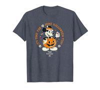 Disney Mickey Mouse Time for Halloween Fun Pumpkin Costume Camiseta, Hombre, Azul Jaspeado, 4XL