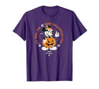 Disney Mickey Mouse Time for Halloween Fun Pumpkin Costume Camiseta, Hombre, Morado, S