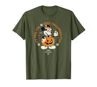 Disney Mickey Mouse Time for Halloween Fun Pumpkin Costume Camiseta, Hombre, Verde Oliva, XXL