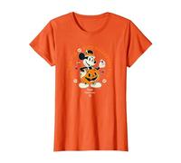 Disney Mickey Mouse Time for Halloween Fun Pumpkin Costume Camiseta, Mujer, Naranja, XS