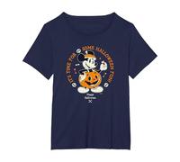 Disney Mickey Mouse Time for Halloween Fun Pumpkin Costume Camiseta, Mujer tallas grandes, Azul Marino, 2XL Grande