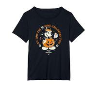 Disney Mickey Mouse Time for Halloween Fun Pumpkin Costume Camiseta, Mujer tallas grandes, Negro, 6XL Grande