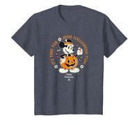 Disney Mickey Mouse Time for Halloween Fun Pumpkin Costume Camiseta, Niños, Azul Jaspeado, 3 años