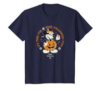Disney Mickey Mouse Time for Halloween Fun Pumpkin Costume Camiseta, Niños, Azul Marino, 8 años
