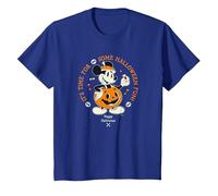 Disney Mickey Mouse Time for Halloween Fun Pumpkin Costume Camiseta, Niños, Azul Real, 12 años