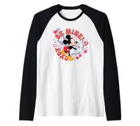Disney Mickey Mouse Valentine's Day Cupid "Be Mine!" XOXO Camiseta Manga Raglan