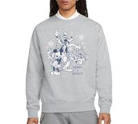 Disney Sudadera Unisex Unisex con diseño de Mickey Mouse de Disney Merry, Brillante y Atado en Luces, Sudadera atlética Jaspeada, Gris, L
