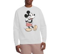 Disney Mickey Mouse Vintage Mickey Unisex Sweatshirt, White, Medium
