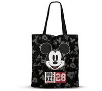 Disney mickey mouse year-bolsa de la compra shopping fan, negro, 33 x