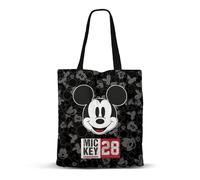 Disney Mickey Mouse Year-Bolsa de la Compra Shopping FAN, Negro, 33 x 40 cm