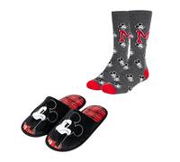 Disney Mickey Mouse Zapatillas de Estar por Casa Hombre, Pantuflas y Calcetines, Talla EU 42/43