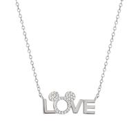 Disney mickey nf00337rzwl-18.ph silver-plated brass, zirconia, one siz