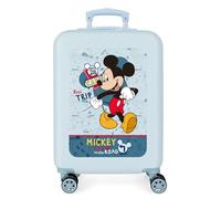 Disney Mickey Road Trip Maleta de Cabina Azul 38x55x20 cms Rígida ABS Cierre de combinación Lateral 34L 2 kgs 4 Ruedas Dobles Equipaje de Mano