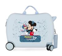 Disney Mickey Road Trip Maleta Infantil Azul 50x39x20 cms Rígida ABS Cierre de combinación Lateral 34L 1,8 kgs 4 Ruedas Equipaje de Mano