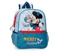 Disney Mickey Road Trip Mochila Guardería Azul 23x28x10 cms Poliéster 6,44L