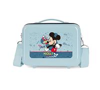 Disney Mickey Road Trip Neceser Adaptable con Bandolera Azul 29x21x15 cms Rígido ABS 9,14L 0,6 kgs