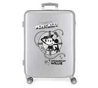 Disney Mickey Steamboad Maleta Mediana Gris 48x70x26 cms Rígida ABS Cierre TSA Integrado 81L 2 kgs 4 Ruedas Dobles